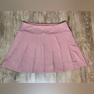 Women's Pleated Skater Skirt in Dusty Pink